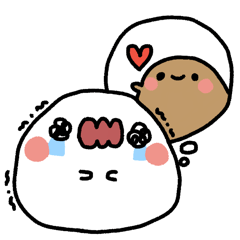 [LINEスタンプ] Steamed bread couple