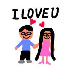 [LINEスタンプ] lovely old husband and wife
