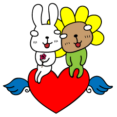 [LINEスタンプ] Sunflower seeds - Happy Valentine's Day