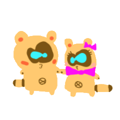 [LINEスタンプ] Love of raccoon