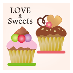 [LINEスタンプ] LOVE ＆ Sweets♥️の画像（メイン）