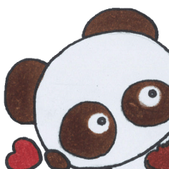 [LINEスタンプ] パンダ お一人様パンダのバレンタインデー