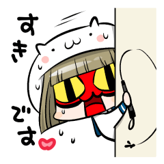 [LINEスタンプ] ラブラブ猫ずきんちゃん