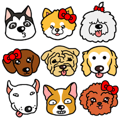 [LINEスタンプ] Just Dogs