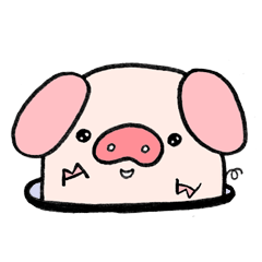 [LINEスタンプ] Whitepink Pig
