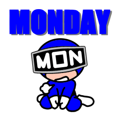 [LINEスタンプ] 週連者 月曜Blue