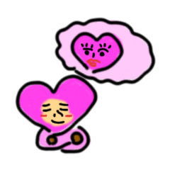 [LINEスタンプ] ハートから顔