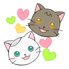 [LINEスタンプ] つぶらな日々にゃんこ