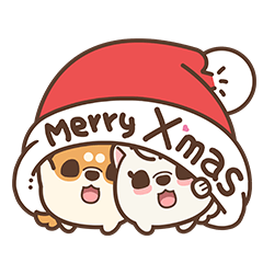 [LINEスタンプ] アワ柴犬の日常-クリスマスと新年の特別篇