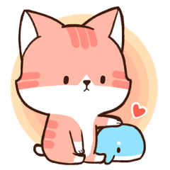 [LINEスタンプ] Little Red Cat - Valentine's Day Special