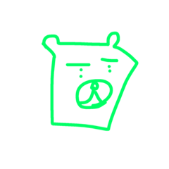 [LINEスタンプ] bear 3 friend face