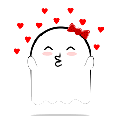 [LINEスタンプ] Not A Ghost Story : Her name is Peach