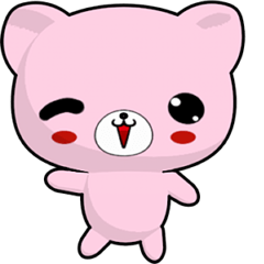 [LINEスタンプ] Sunny Day Hei Bear (Pink)