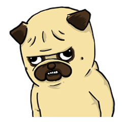 [LINEスタンプ] pug A-bang