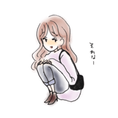 [LINEスタンプ] lazy girl stamp