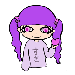 [LINEスタンプ] かわった女の子