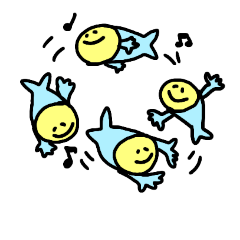 [LINEスタンプ] 魚さん:)