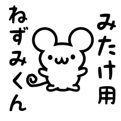 [LINEスタンプ] みたけさん用ねずみくん