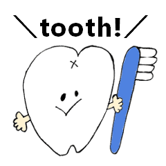 [LINEスタンプ] toothな仲間たち(ENGLISH編)の画像（メイン）