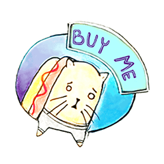 [LINEスタンプ] The Hotdog Cat: Daily life