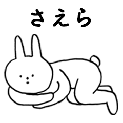 [LINEスタンプ] いいね！「さえら」。（うさぎ）