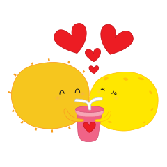 [LINEスタンプ] Moon and Sun love story