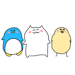 [LINEスタンプ] ねこしゃんとおともだち