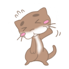 [LINEスタンプ] カワウソのチョコ