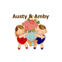 [LINEスタンプ] Austy ＆ Amby（アスティーアンドアンビー）