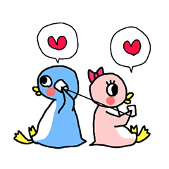 [LINEスタンプ] ペンギン達は愛を囁く