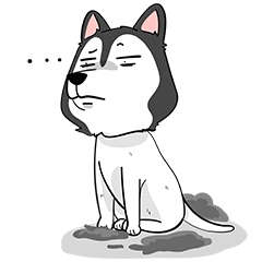 [LINEスタンプ] Husky funny