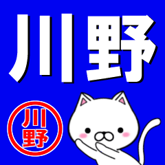 [LINEスタンプ] 超★川野(かわの・カワノ)なネコ