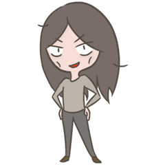 [LINEスタンプ] Dark circles gairl