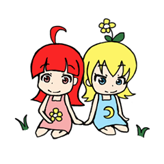 [LINEスタンプ] Vivi and Yuki