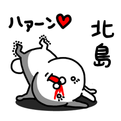 [LINEスタンプ] 北島専用うさぎ名前スタンプ