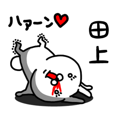 [LINEスタンプ] 田上専用うさぎ名前スタンプ