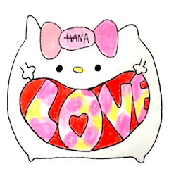[LINEスタンプ] Love love Hana ！！！ ver.1