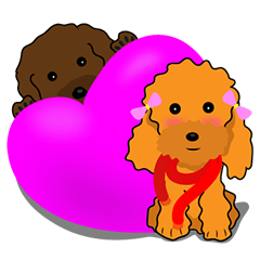 [LINEスタンプ] Poodle love diary