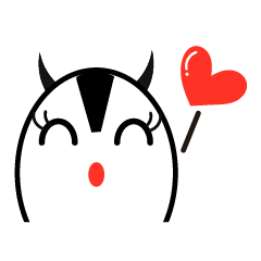 [LINEスタンプ] Owl and Bat (girl)