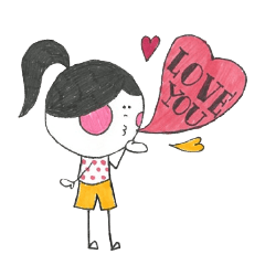 [LINEスタンプ] Smiley Girls-Sweet Valentine