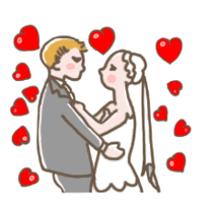 [LINEスタンプ] 愛の告白と結婚❤️