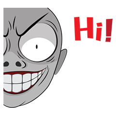 [LINEスタンプ] The Funny and Freaky Face (EN)