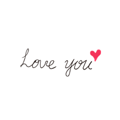 [LINEスタンプ] Love you as the words