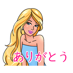 [LINEスタンプ] 可愛いブロンドガール