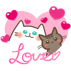 [LINEスタンプ] Cats (Happy together)の画像（メイン）