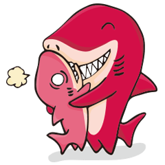 [LINEスタンプ] Mr.Shark Valentine's Day