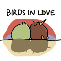 [LINEスタンプ] birds in love