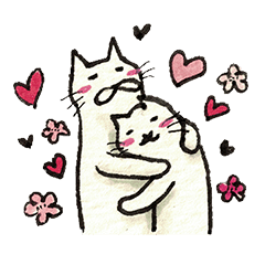 [LINEスタンプ] Meowing Office - Cats in Love