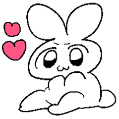 [LINEスタンプ] うさぴぴ