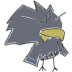 [LINEスタンプ] Blue crow